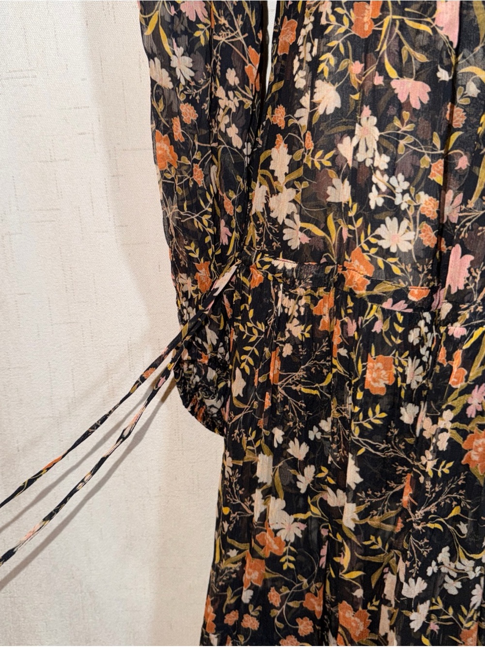 Bec and Bridge Nightshade Silk Floral Long Sleeve Tiered Maxi Dress Sz 4 Boho - Picture 8 of 16